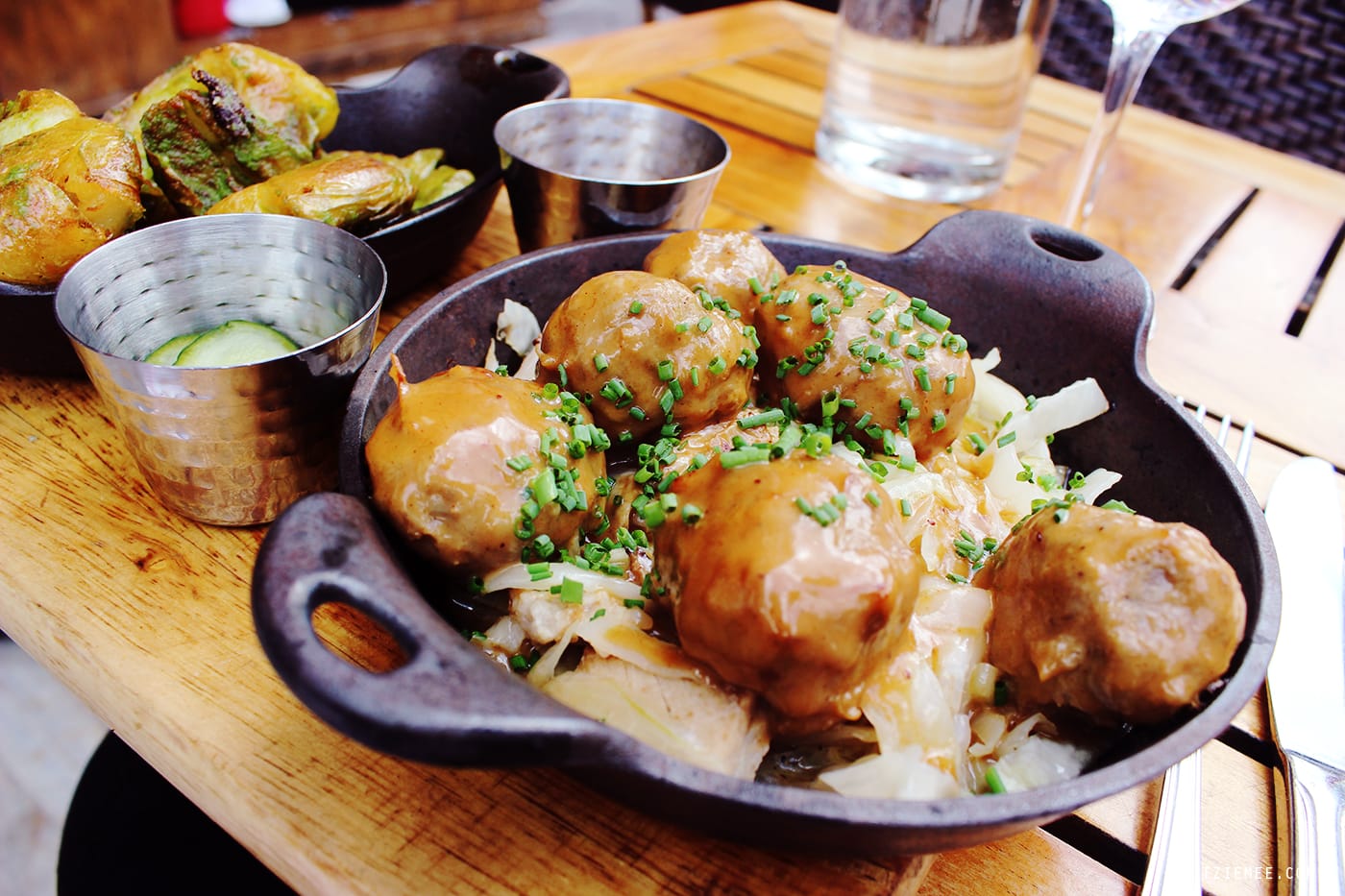 Helga's meatballs, Red Rooster in Harlem, New York