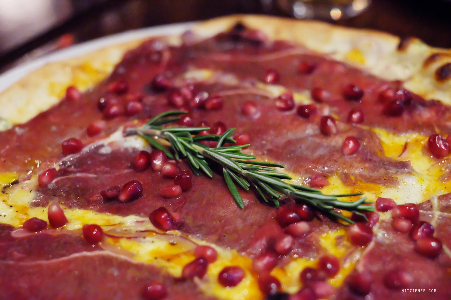 Reindeer pizza at Tranen, Oslo