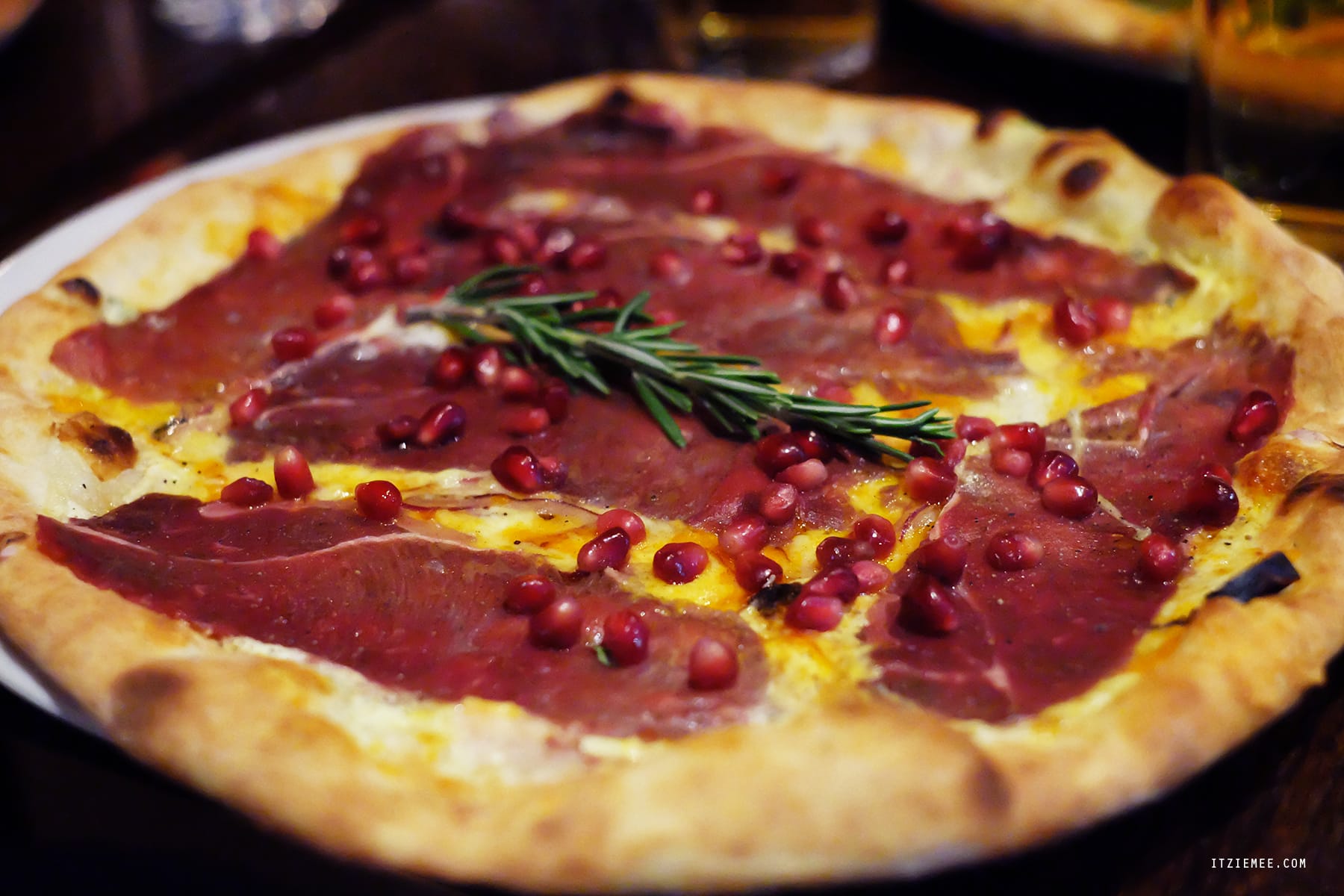 Reindeer pizza at Tranen, Oslo