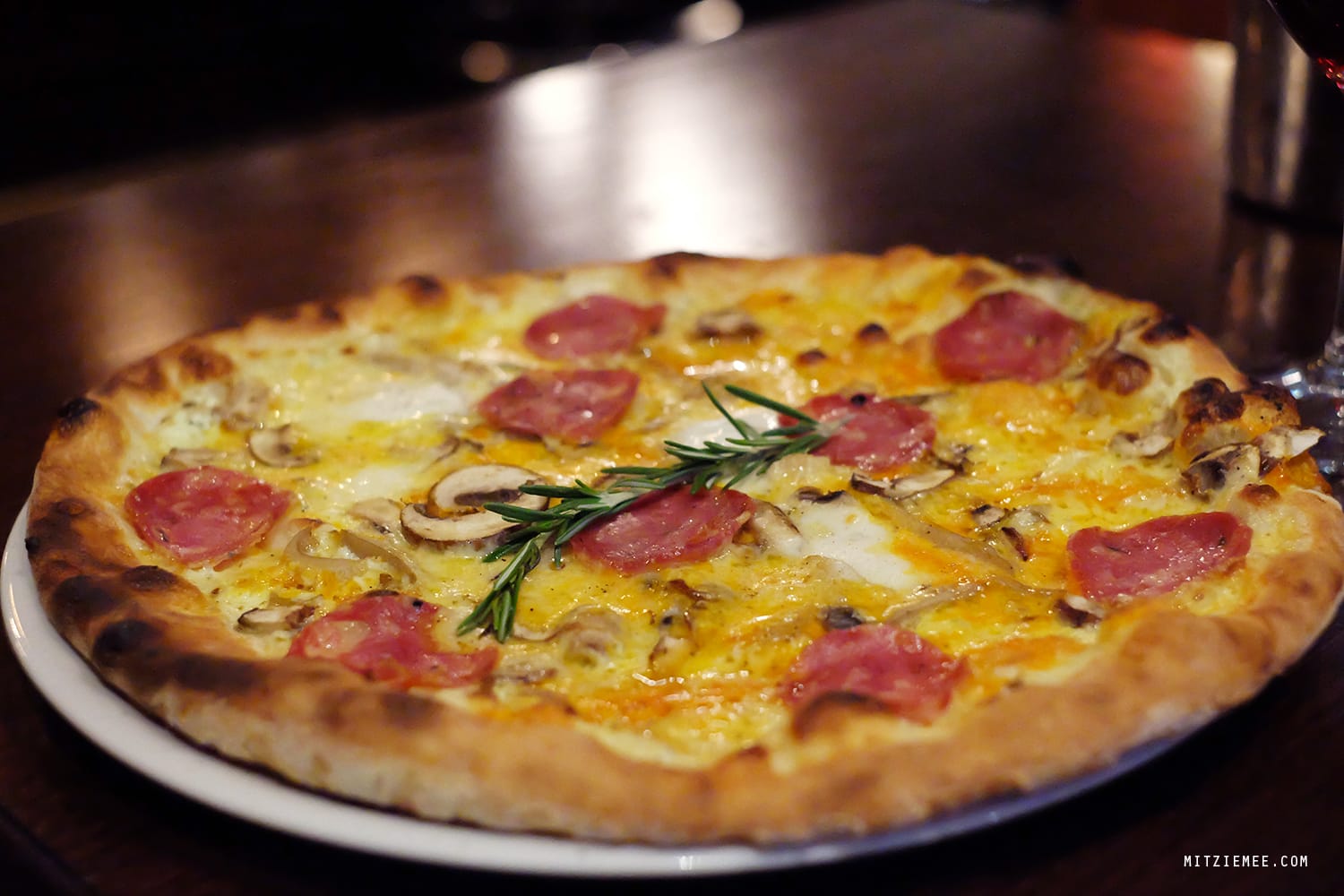 Reindeer pizza at Tranen, Oslo