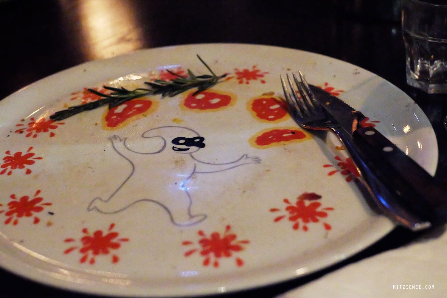 Reindeer pizza at Tranen, Oslo