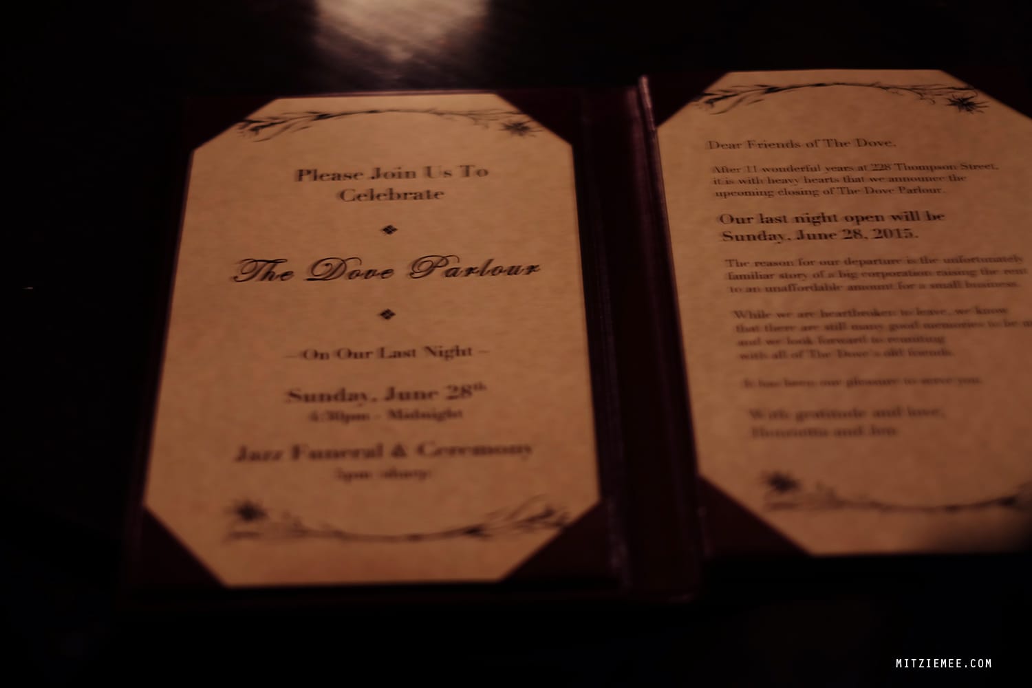 The Dove, New York Bar