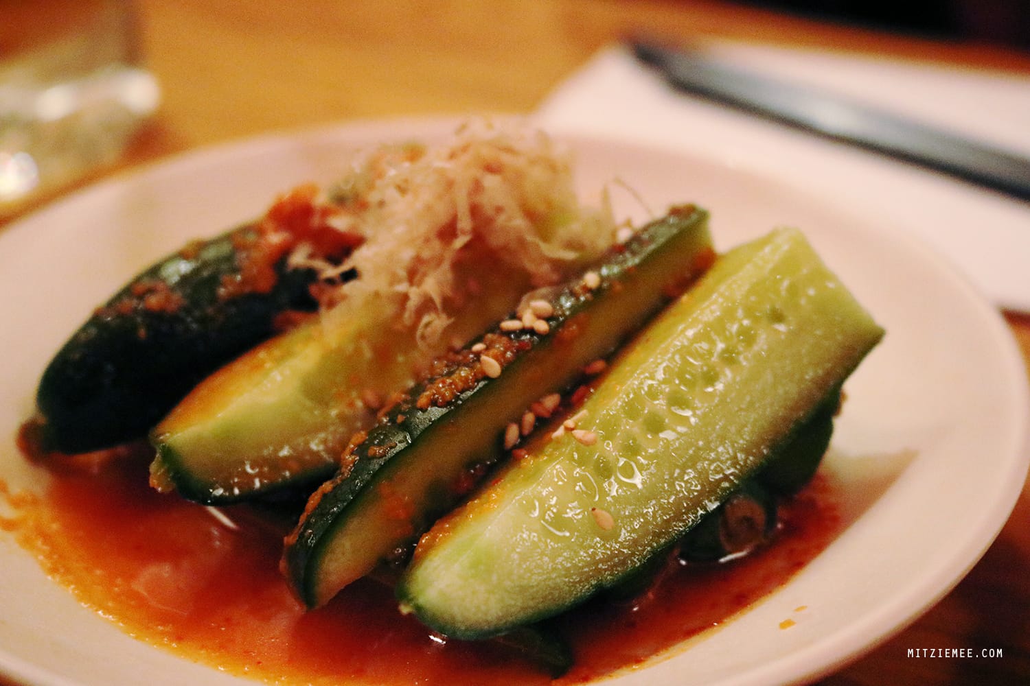 Cucumber salad at Hide-Chan, New York