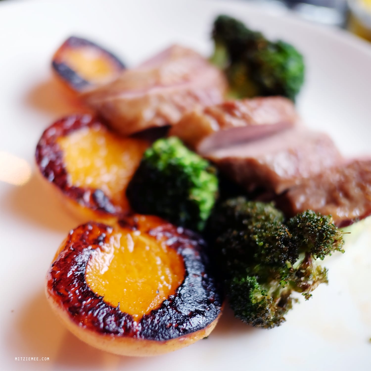 Pork neck with apricots at Faun, Brooklyn