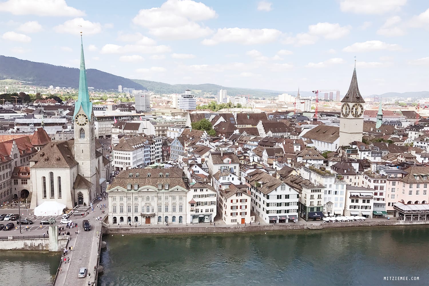 View from Grossmünster, Zurich