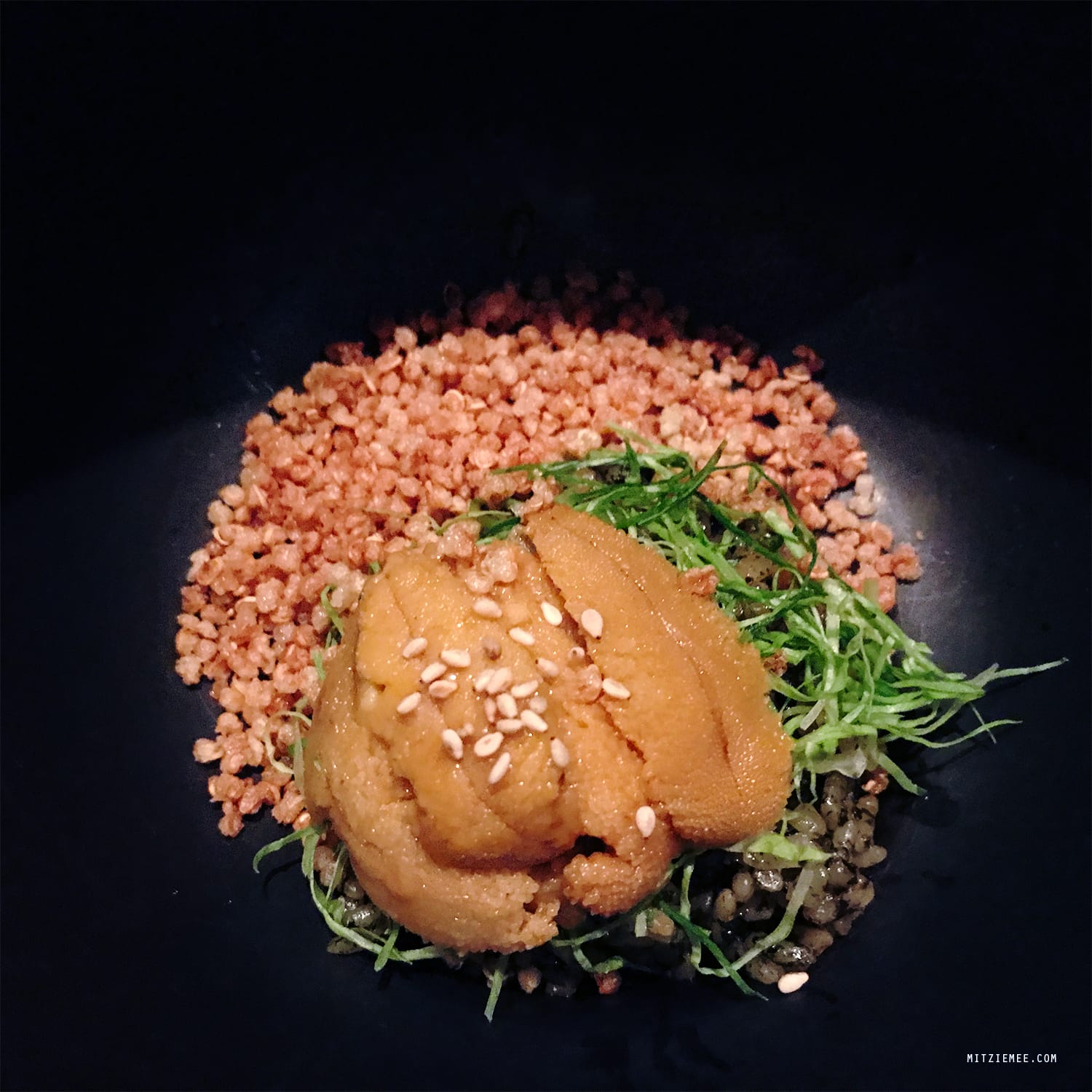 Sea urchin at Jungsik, Korean restaurant in New York City