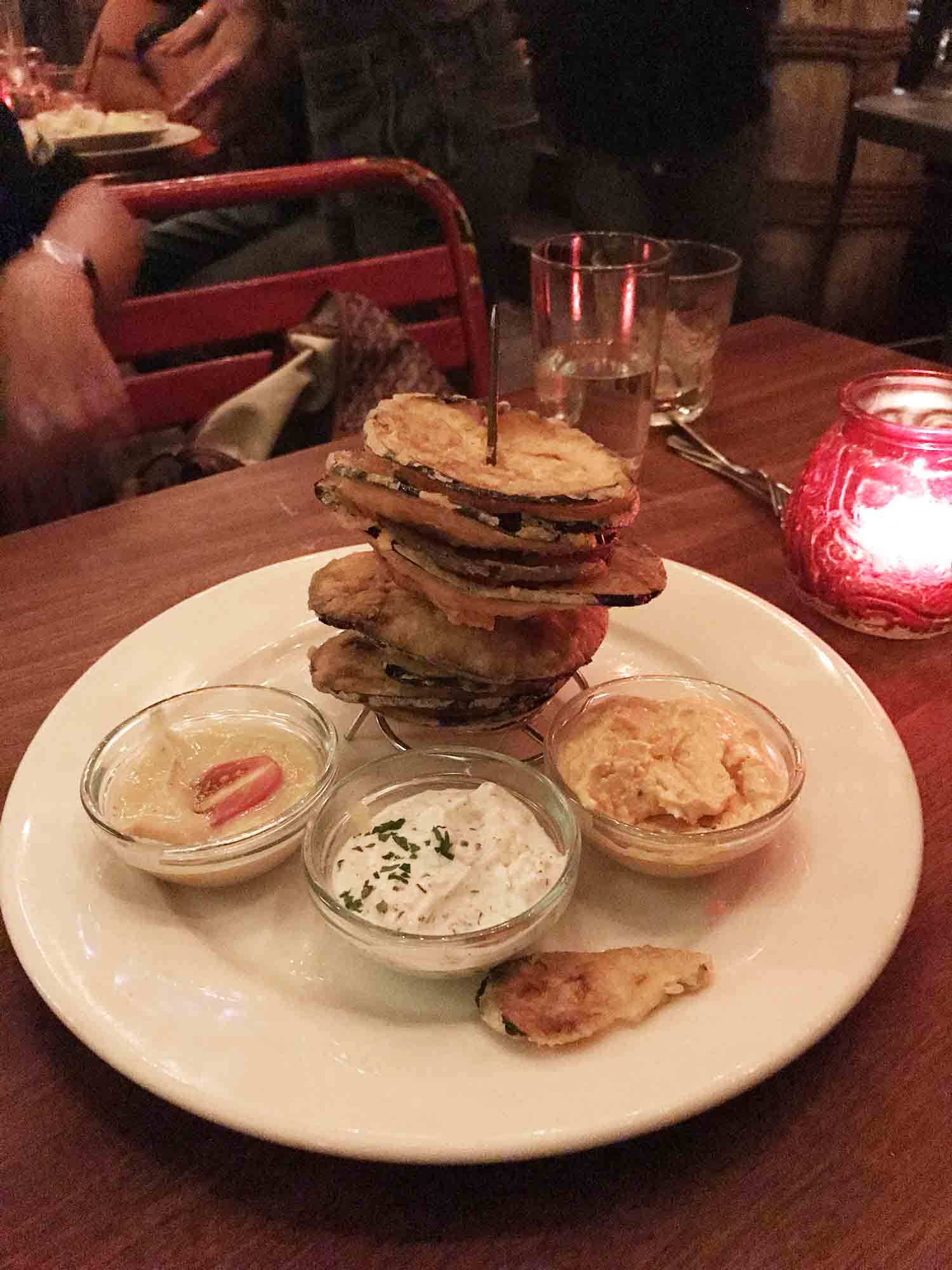 Zucchini chips at Cafe Select, New York