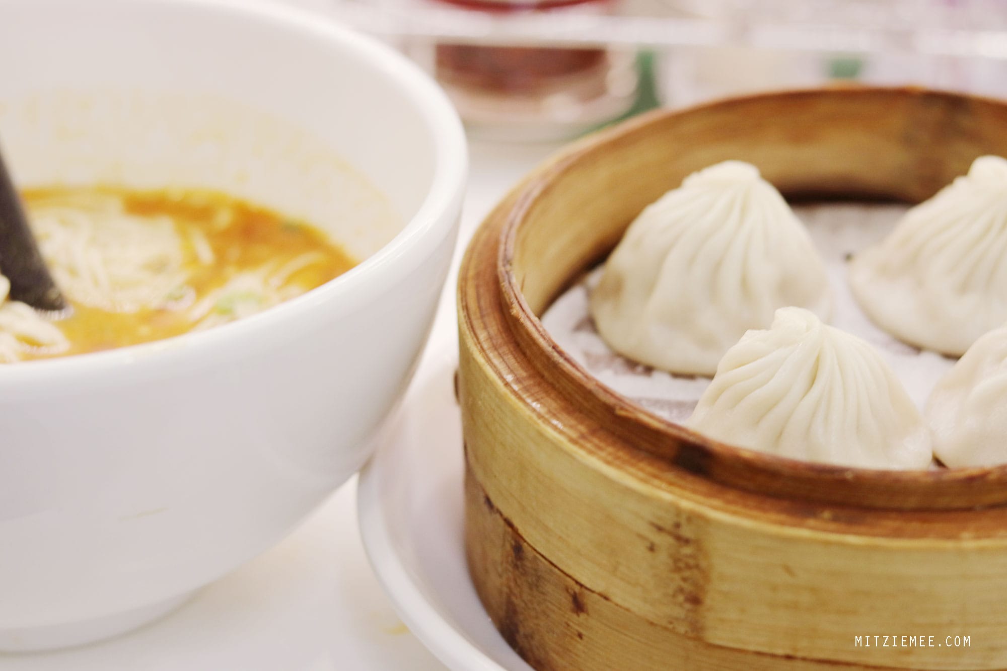 La mian and xlb at Crystal Jade in Hong Kong Airport