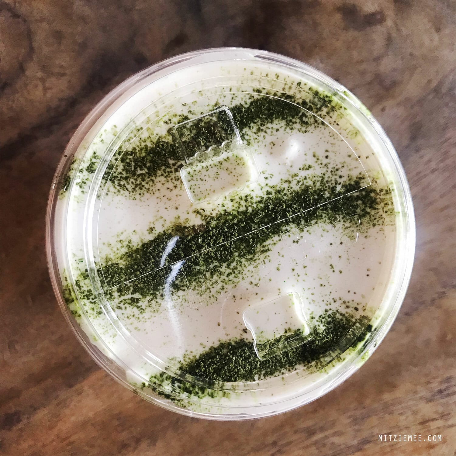 The cheese topping. Cheese tea at Heekcaa, BKK Phnom Penh