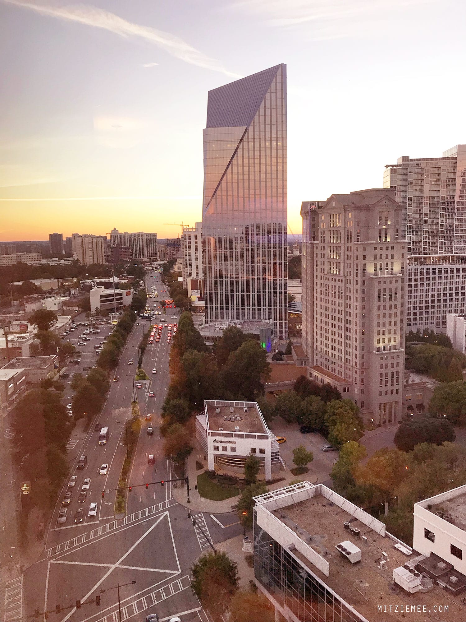 View from the lounge at InterContinental in Buckhead, Atlanta