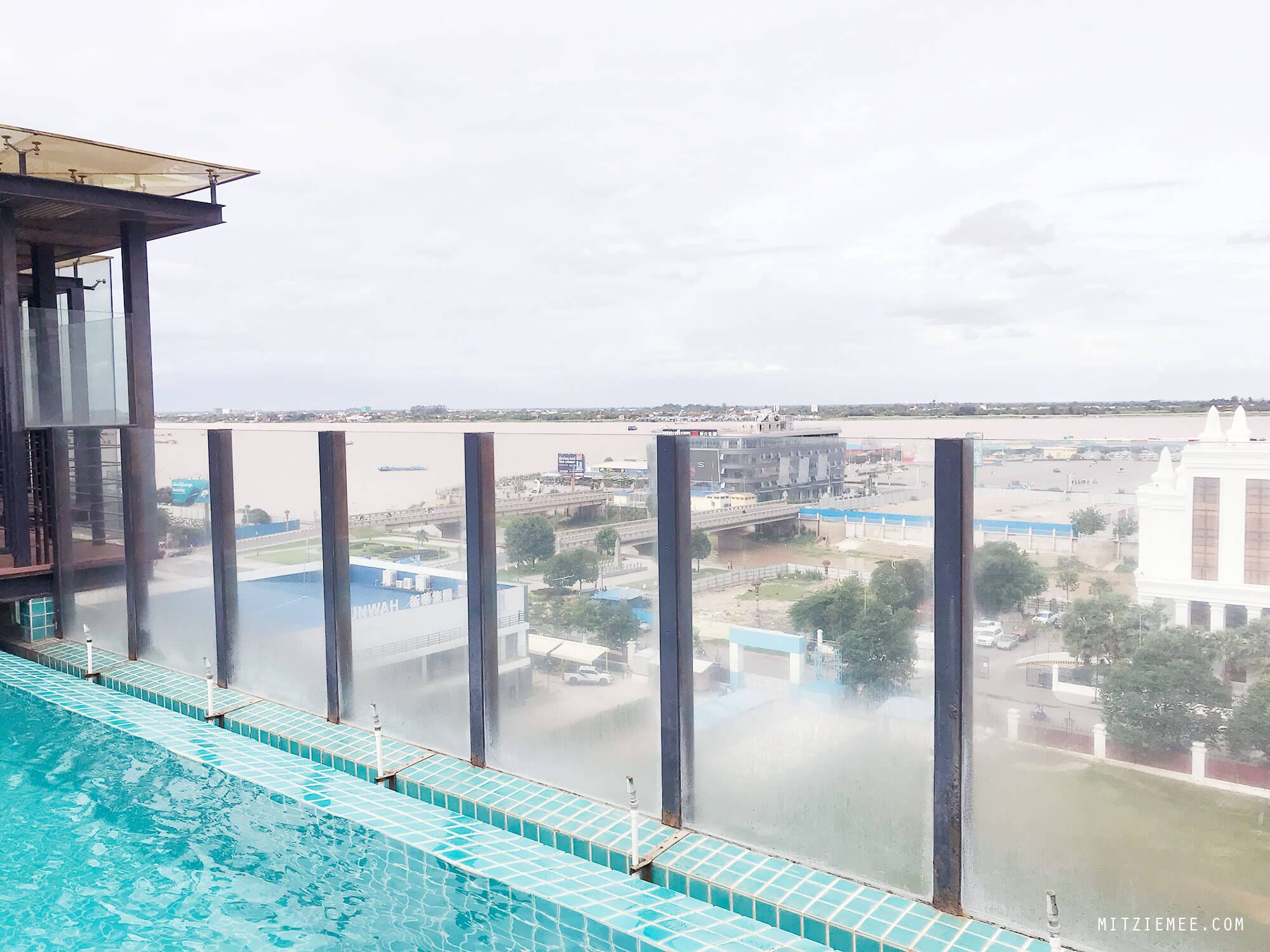 Rooftop pool at Naga World, Phnom Penh