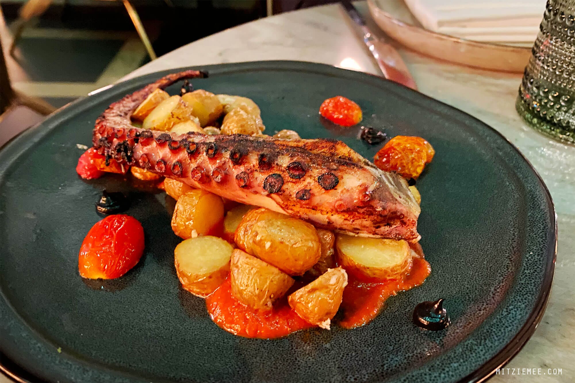 Grilled octopus, Lamia's Fish Market, East Village, New York