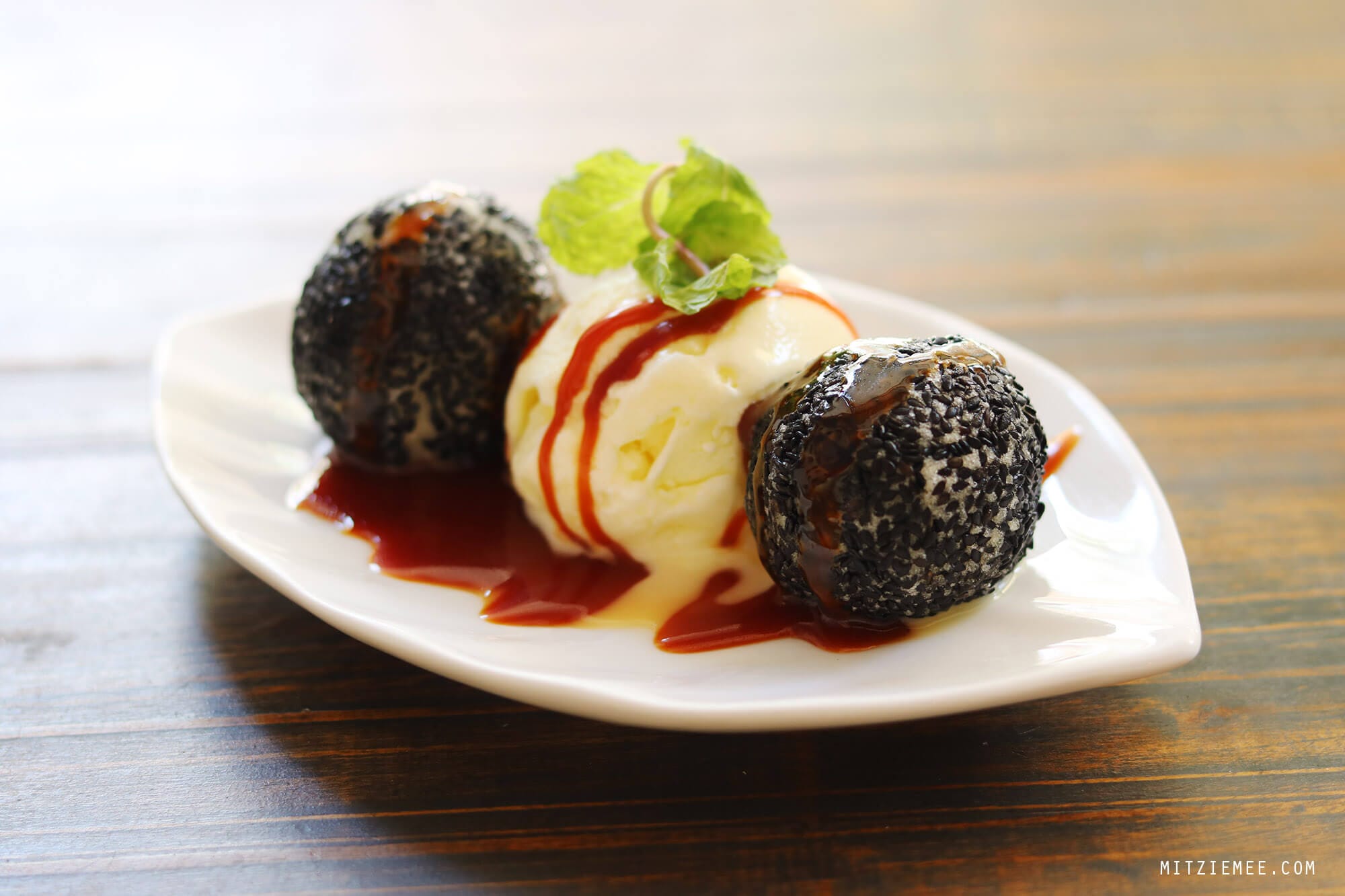 Sesame balls at Sesame Noodle Bar in Phnom Penh