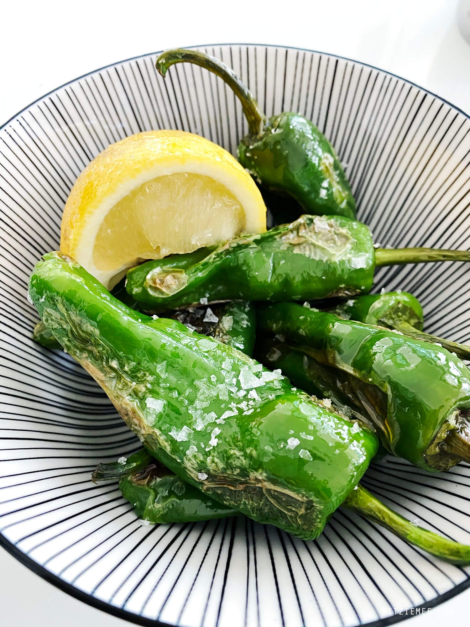 Pimientos de Padrón, blistered green peppers