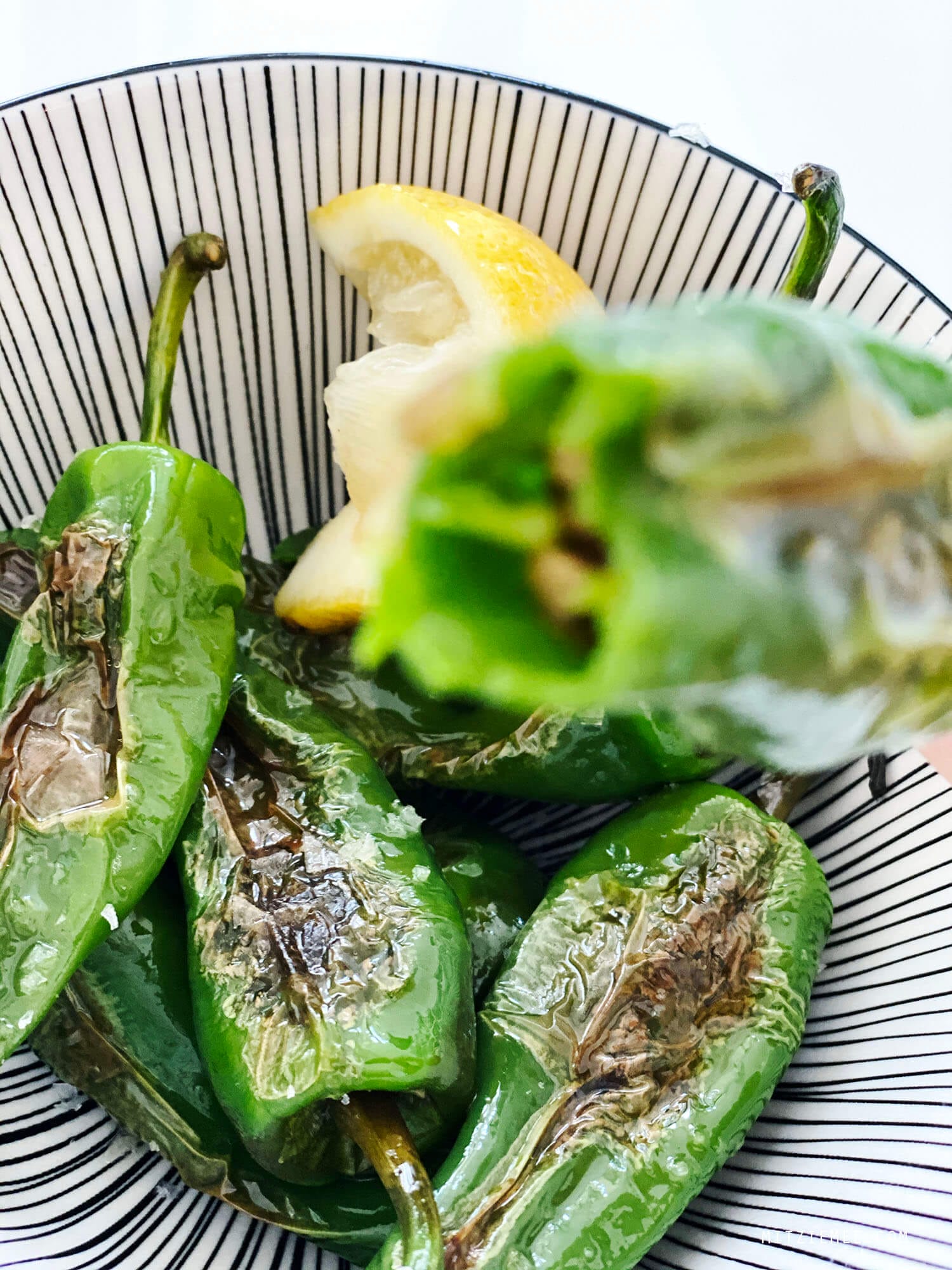 Pimientos de Padrón, blistered green peppers