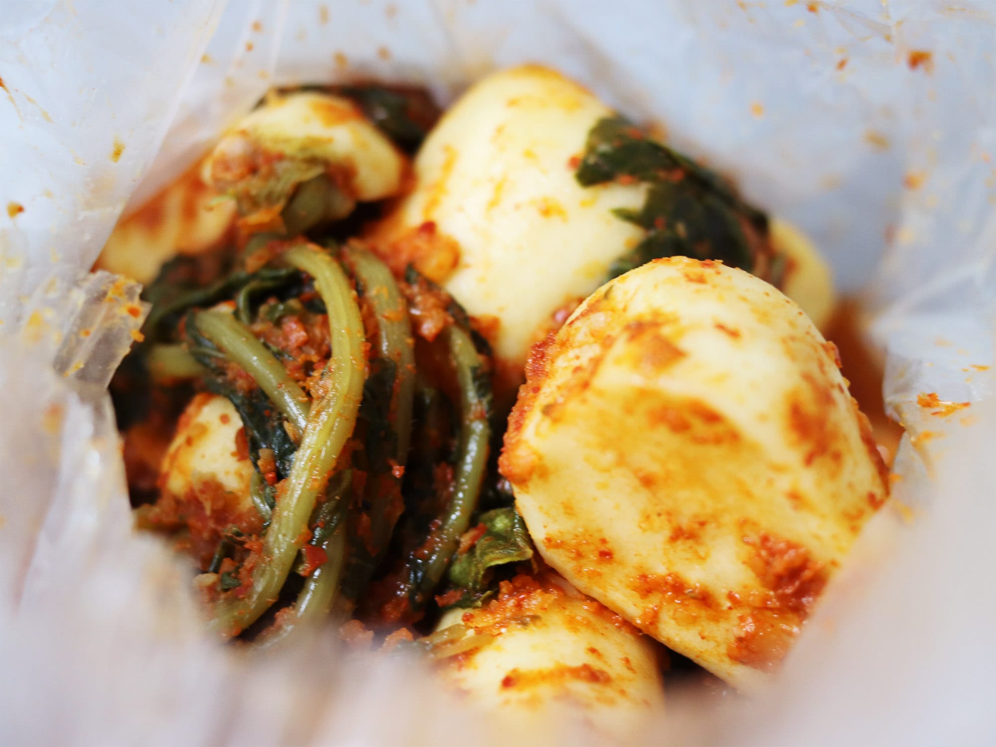 Chongga Kimchi - Ponytail, bachelor kimchi, Korean food