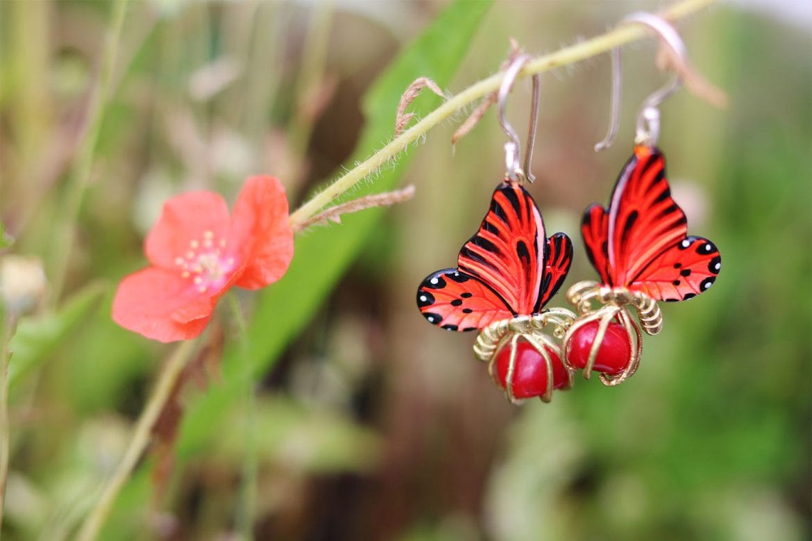 Butterfly Earrings, handmade jewelry, fair fashion