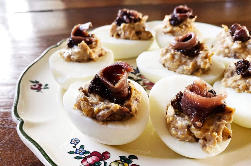 Recipe: Deviled eggs with anchovies and tapenade