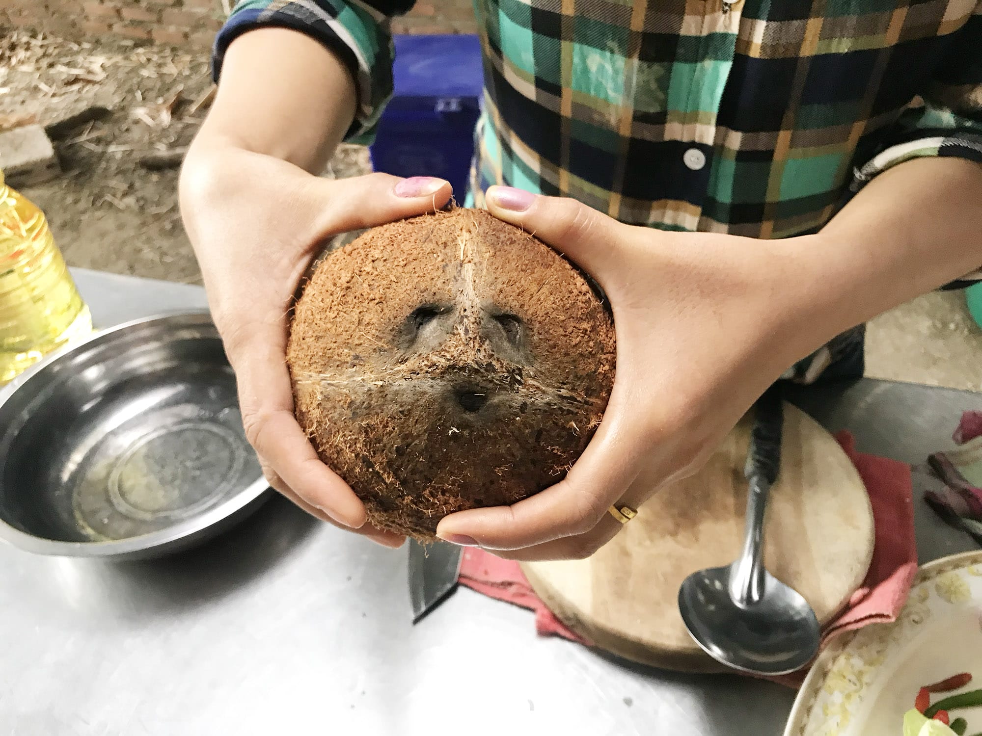 How to crack open a coconut