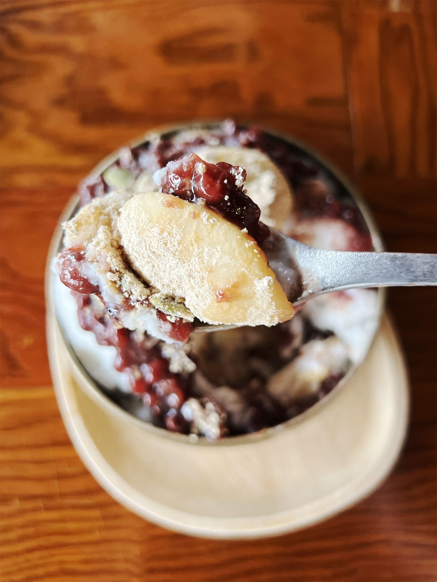 Patbingsu – Korean shaved ice with sweet red beans