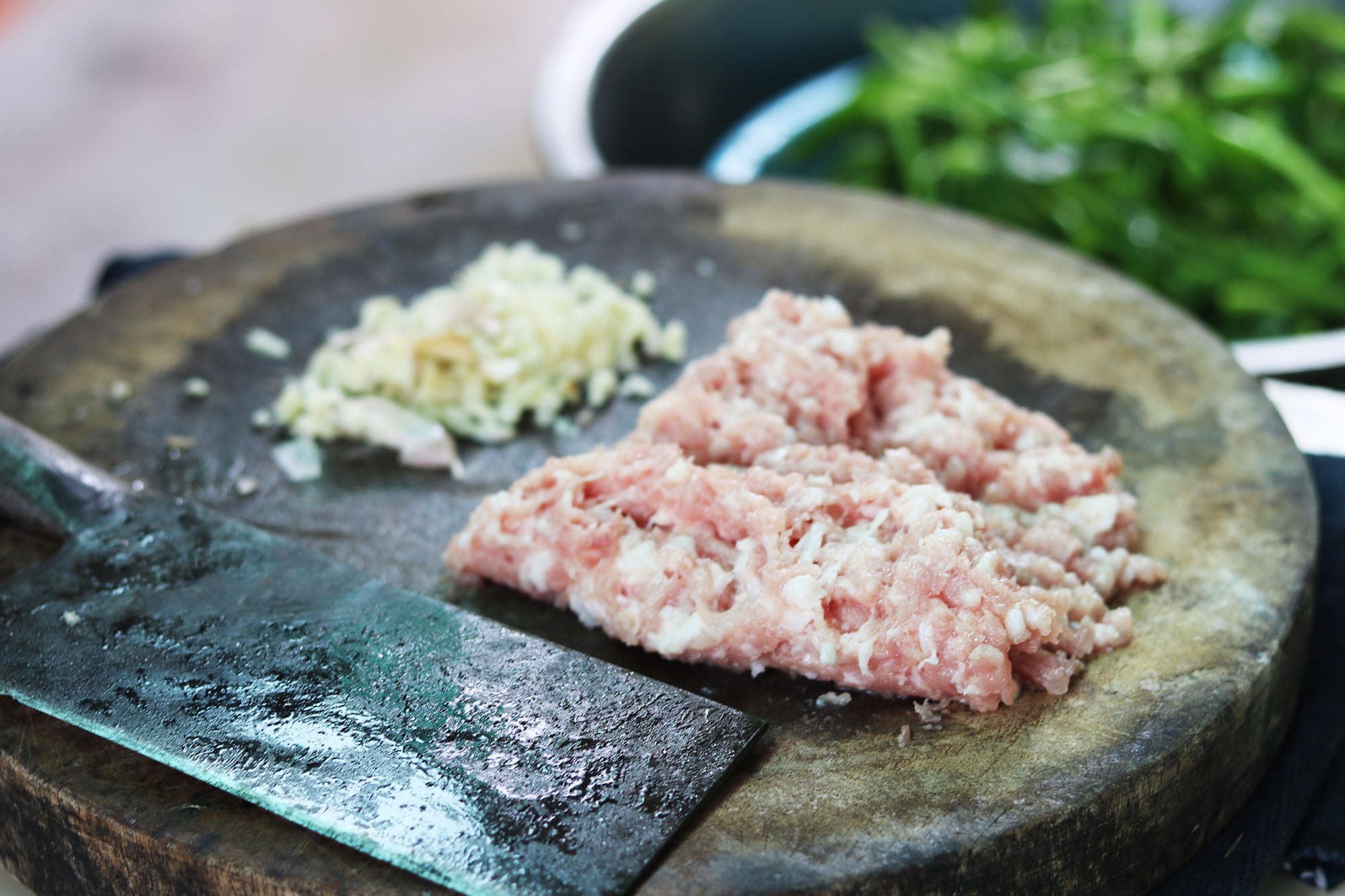 Recipe: Cambodian Stir-fried Morning Glory with Pork, Fermented Soybeans, and Garlic
