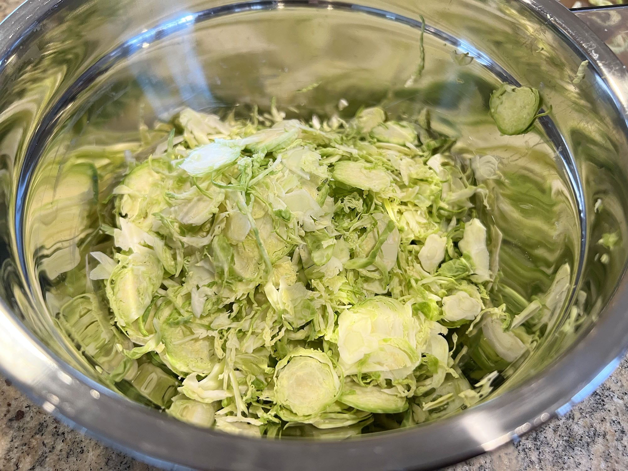 Recipe: Shaved Brussels Sprout Salad with Dried Cranberries and Feta Cheese