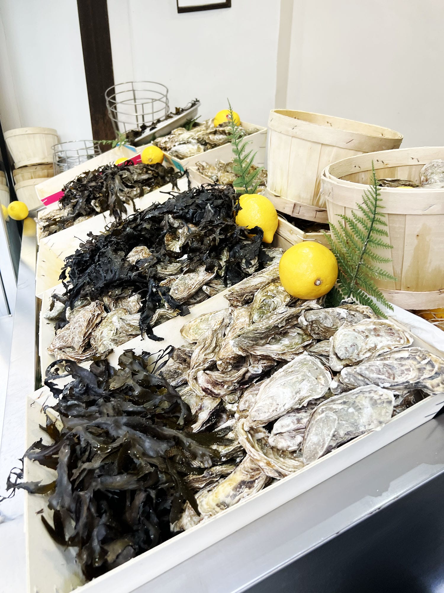 Paris: Opium La Cabane - Oysters and Pink Shrimp
