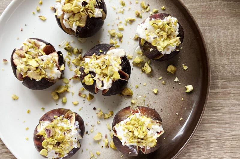 Recipe: Baked Figs with Goat Cheese, Honey, and Pistachios