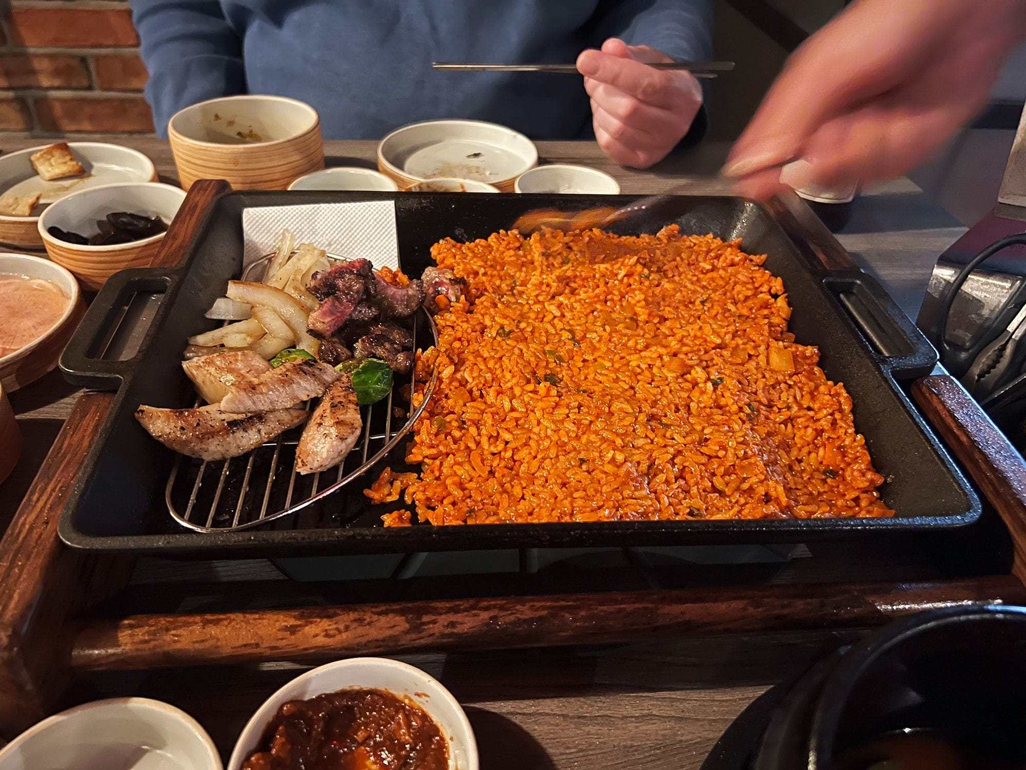 Korean BBQ at Rib No. 7, Koreatown, New York City