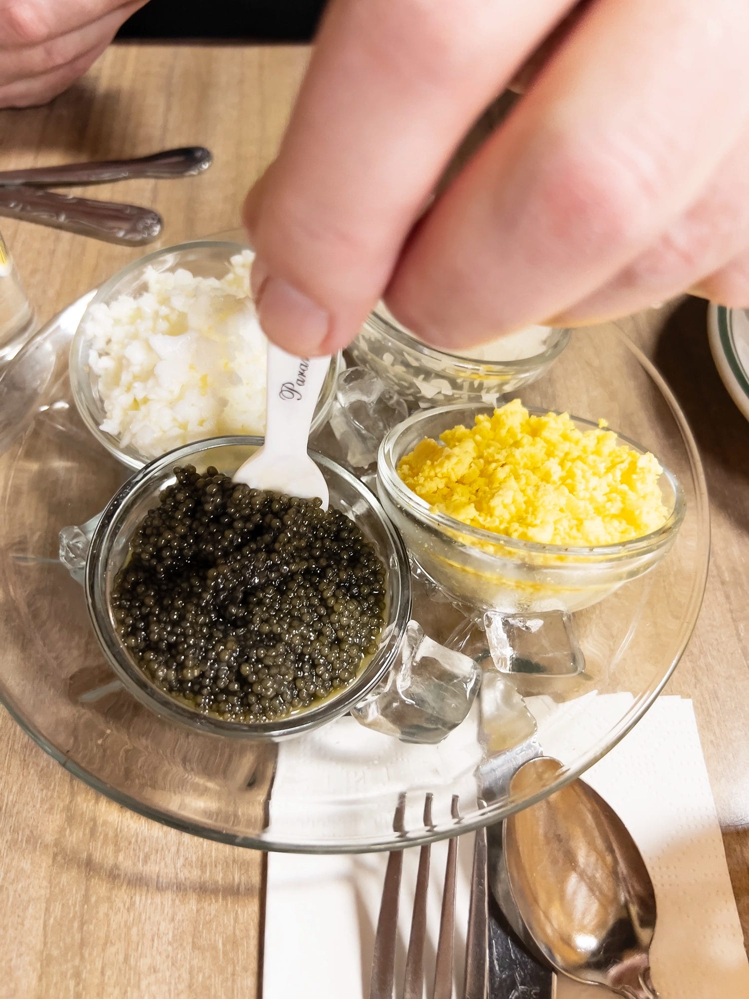 NYC: Breakfast at Bareny Greengrass - Caviar and Latkes