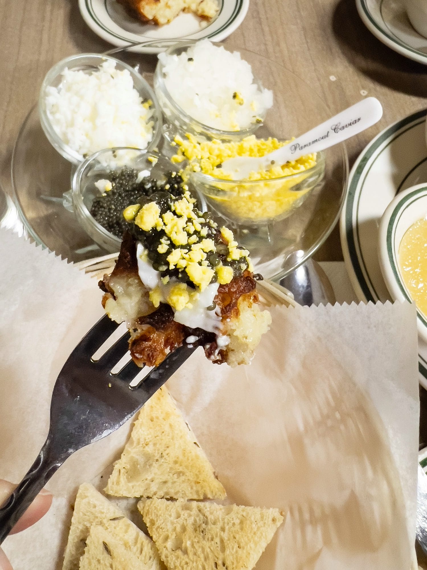 NYC: Breakfast at Bareny Greengrass - Caviar and Latkes